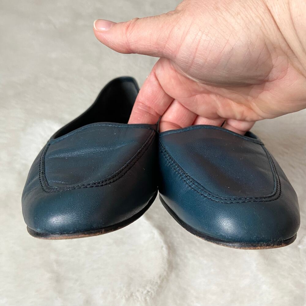 Enzo Angliolini Vintage Blue Leather Loafer Flats Size 9 - Picture 2 of 7